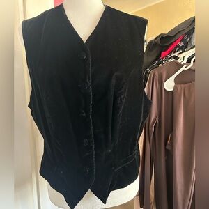 Velvet black vest